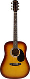 Fender Squier Dreadnought Acoustic Guitar - Sunburst Learn-to-Play Bundle with Gig Bag, Tuner, Strap, Strings, Picks, String Winder, Fender Play, and Austin Bazaar Instructional DVD