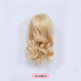 Wig for BJD Doll L6#22 Size 16-17cm 1/6 High-Temperature Straight Wig Baby Long Hair Bjd Sd Doll Wigs in Beauty L6 22 613 Color