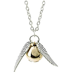 Harry Potter Women's 18" Necklace Set Time Turner Deathly Hallows Golden Snitch Necklace Jewelry for Harry Potter Fans Merchandise Gifts (Silver)