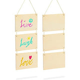 Bright Creations Unfinished Wooden Signs for DIY Home Decor (21.25 Inches, 2 Pack)