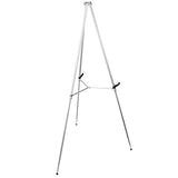 US Art Supply 66 inch Tall Gallery Large Silver Aluminum Display & Presentation Floor Easel