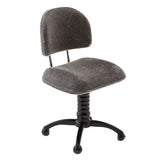 1:12 Dollhouse Furniture Accessories - Miniature Revolving Chair Swivel Chair -Gray