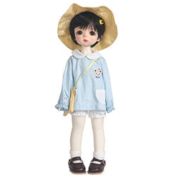 HMANE BJD Doll Clothes, Kindergarten Little Bear Clothes Set for 1/6 BJD Dolls - (Blue) No Doll