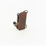 HotMall Mini Vintage Wooden Wall Hanging Telephone Toy Miniature Doll House Accessories - Ebony