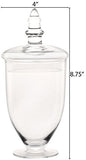 Mantello Decor Glass Apothecary Jars (Clear, Small, Set of 3)