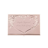 Things Remembered Personalized Rose Gold Heart and Vines Card Case with Engraving Included
