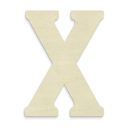 UNFINISHEDWOODCO 23-Inch Unfinished Wood Letter, Large, Letter X