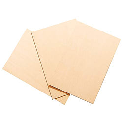 3Pcs 300 x 200 x 1.5 mm / 12 x 8 x 0.06 inch Squares Unfinished Unpainted Basswood Plywood Thin Sheets for Craft DIY Hand-Made Project Mini House Building Architectural Model