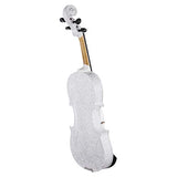 Kinglos 4/4 Flower Colored Ebony Fitted Solid Wood Violin Kit with Case, Shoulder Rest, Bow, Manual, Extra Bridge and Strings Full Size (NHS3001)