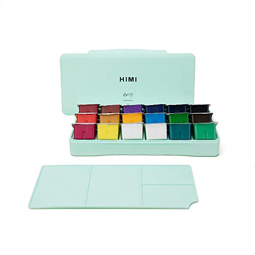 HIMI Gouache Paint Set,18 Colors (30ml/Pc) Paint Set,Unique Jelly