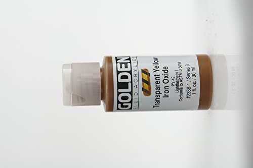 Golden Fluid Acrylic Paint 1 Ounce-Transparent Yellow Iron Oxide