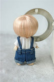 JD256 3-4inch 10-11CM Short BOBO Doll Wigs Synthetic Mohair 1/12 Lati White BJD Hair 3 Colors Available (Orange)