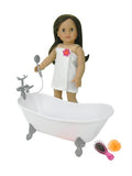 White Doll Bathtub by Sophia's | 18 Inch Doll Tub with Handshower
