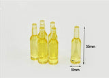 NWFashion 24PCS 4Colors Mixed Miniature 1" 12 Scale Wine Beer Bottle, Dollhouse Kitchen Food Accessories