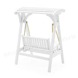 Odoria 1:12 Miniature Wooden Garden Porch Swing Chair Dollhouse Furniture Accessories