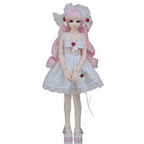 MEESock Handmade Exquisite Pretty White Sling Lace Dress for 1/3 1/4 1/6 BJD Doll Clothes Accessories Toys(No Doll),1/4