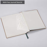 RETTACY Dotted Journal Bullet Notebook 2 Pack - B5 Large Notebook with Dotted Grid Page,Total 384 Numbered Pages,100gsm Thick Dotted Paper,Soft Leather Cover,Inner Pocket,7.6'' X 10''