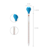 10ML Glass Graduated Droppers Pipettes Dropping Pipettes Fluid and Liquid Pipettors with Big Rubber Caps 4 Pcs