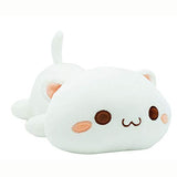 Cute Kitten Plush Toy Stuffed Animal Pet Kitty Soft Anime Cat Plush Pillow for Kids (White A, 12")