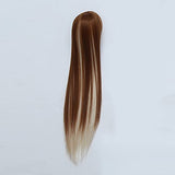 MEShape 1/4 BJD Doll Wig, Long Straight Hair Head Circumference 18-19cm Girl Cosplay Dress Up Wig - White & Brown