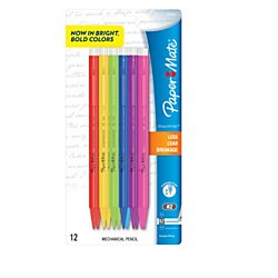 Paper Mate(R) SharpWriter Mechanical Pencils, 2 HB Lead, 0.7 mm, Assorted Barrel Colors, Pack of 12