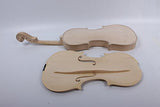 Yinfente Violin Unfinished White Violin 4/4 Unglued Violin Flame Maple & Spruce wood Top Violin Accessory Parts