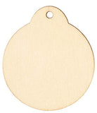 Unfinished Wood Ornaments - 48-Pack Round Wood Discs, Wood Circles, Ornaments, Wood Bauble,