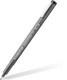 Staedtler 8 Pigment Liner Fineliner Pens with Assorted Line Width - Black