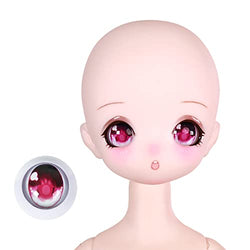Labstandard 1/4 BJD Doll Accessories, 1st Generation tan Skin Doll Cute Anime Expression Craniotomy Version (Eyes-Red)