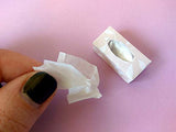 Miniature Tissue Box, Dollhouse Bathroom Toilet Accessories Handmade Paper Props