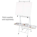 Bob Ross 2-in-1 Studio Easel - As Seen on Netflix Metal Easel Four Legged Tabletop Easel - White