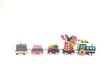 Christmas locomotive with sweet candy. Dollhouse miniature 1:12