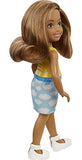 Barbie Chelsea Doll (6-inch Brunette) Wearing Skirt with Cloud Print and White Shoes, Gift for 3 to 7 Year Olds