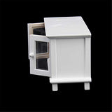 SeaISee 1:12 Scale Dollhouse Furniture Wooden Mini TV Cabinet for Barbie Doll House Accessories