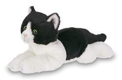 Bearington Lil' Domino Small Plush Stuffed Animal Black and White Tuxedo Cat, Kitten 8 inch