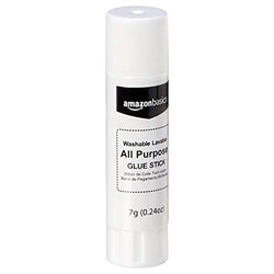 AmazonBasics All Purpose Bulk School Glue Sticks, Washable, 0.24-oz Stick, 30-Pack