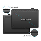 UGEE S1060 Graphics Tablet, Digital Drawing Tablet with Passive Stylus of 8192 Levels Pressure, 12 Express Keys for Drawing, Online Teaching, Support Mac Windows Andorid Chromebook Linux