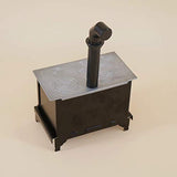 Miniature Kitchen Furniture Old Fashioned Black Range Cooker Stove,Dollhouse Miniature Antique Cast Iron Stove, House Kitchen Stove Furniture Toy Kids Cooking Bench