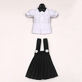 MEShape BJD Girl Doll Clothes 2Pcs Summer College Style Dress + Shirt Set for 1/4 BJD Doll, Fit Doll Cosplay Party Dress Up
