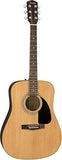 Fender FA-115 Dreadnought Acoustic Guitar - Natural Bundle with Gig Bag, Tuner, Strings, Strap, Picks, and Austin Bazaar Instructional DVD