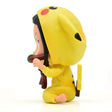 Nezuko Cosplay Pikachu Action Figure Demon Slayer Cosplay Pokemon Kimetsu No Yaiba Figure Anime Toy Collectibles Model Gift (Nezuko)