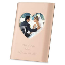 Things Remembered Personalized Rose Gold Heart Cutout Frame with Engraving Included