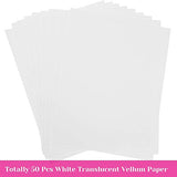 Vellum Paper, Cridoz 50 Sheets Vellum Transparent Paper 8.5 x 11 Inches Translucent Clear Paper for Printing Sketching Tracing Drawing Animation
