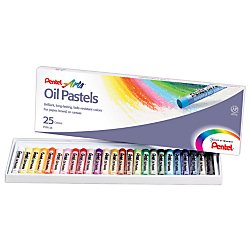 Pentel Arts(R) Oil Pastels, 25-Color Set