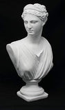 Good Buy Gifts Diana The Huntress Bust - Roman God Statue - 1Ft Height - White/Green Color (White)