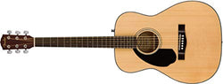 Fender CC-60S Concert Acoustic Guitar, Walnut Fingerboard, Natural, Left-Hand