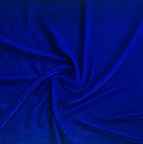 Micro Velvet Fabric 45 inches Sewing Apparel Crafts Soft FWD (Royal Blue)