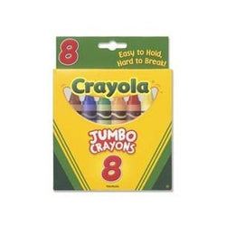 Bin389 - Crayons Jumbo 8Ct Peggable Tuck Box