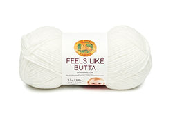 Lion Brand Yarn 215-100 Feels Like Butta Yarn, White