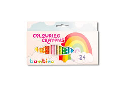 Bambino Crayons - Pack of 24- Clay Crayons - Drawing Pencils Alternative to Wax - For Adults Children